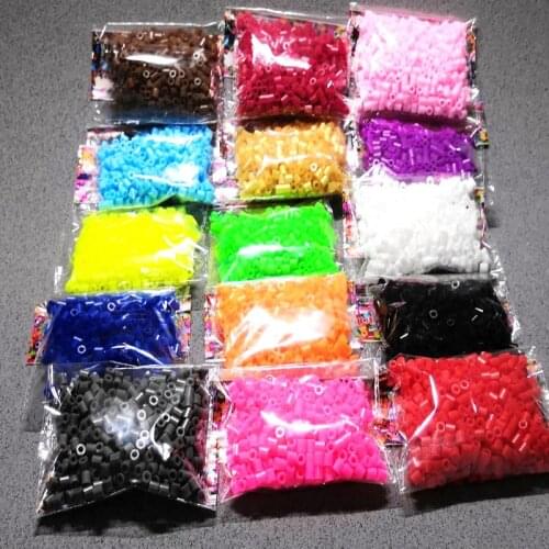 15 color Kids Hama Beads 5mm Complement Perler Beads 5mm Refill 3D Puzzles Creative DIY Beads Handmade Craft Puzzles 7500pcs