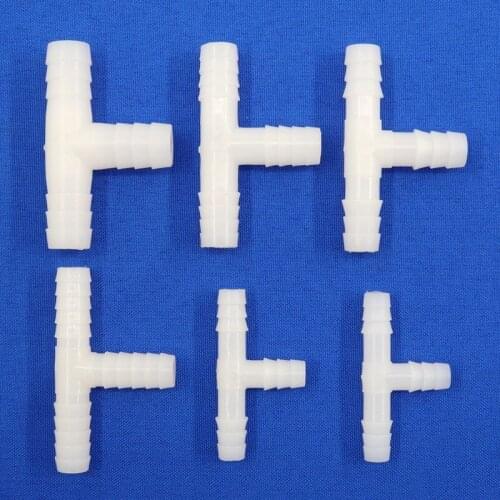 5~100pcs 9~25mm T-Type Tee Equal Dia Connectors PE Plastic Pagoda Adapter Fish Tank Hose Joints Irrigation Pipe Fittings