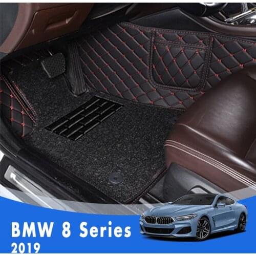 Car Floor Mats For BMW 8 Series 2019 Luxury Double Layer Wire Loop Carpet Auto Accessories Decoration Foot Pedal Custom Foot Pad