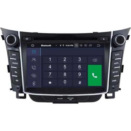 7" Android 10.0 OS Car DVD Multimedia GPS Radio System Player for Hyundai i30 2012-2017 with 256GB External HDD Support