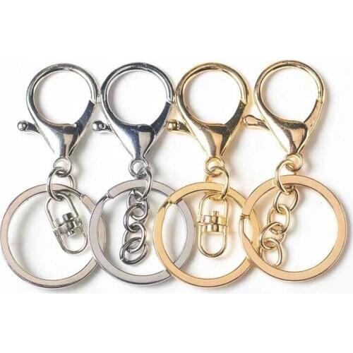 5Pcs Accessories Key Chain Pendant Decoration Metal Lobster Clasps Swivel Trigger Snap Hooks Bag Keychain Car KeyRing Handmade