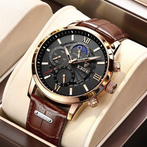 2021 Men Watches LIGE Brand Sport Watches For Mens Quartz Clock Man Casual Military Waterproof Wrist Watch Relogio Masculino+Box