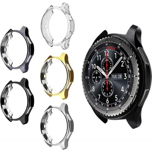 Cover for Samsung Galaxy Watch 46mm 42mm case galss Gear S3 frontier bumper soft smart watch accessories plated protective shell