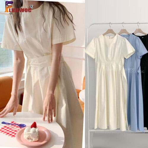 FLHJLWOC Summer Short Sleeve Dresses