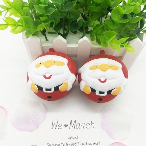 Hot Kawaii Soft Squish Christmas Santa Claus Slow Rising Toy Charms Kids Toy Gift Phone Strap charms kids gifts