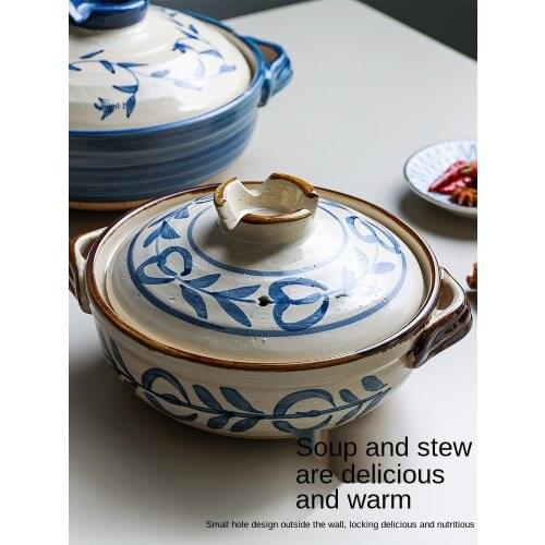 Casserole Shallow Mouth Claypot Rice Special Ceramic Gas Household Saucepan Soup Sand Pot Olla