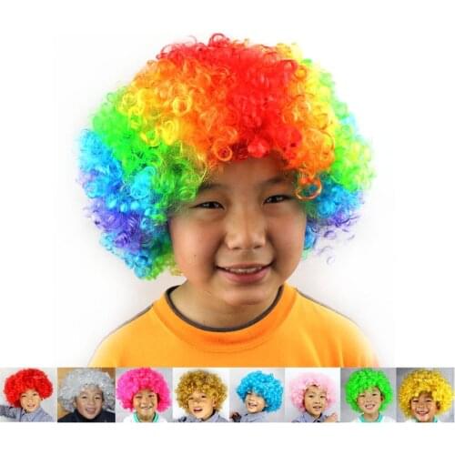 Colorful Explosive Party Wigs for Kids Adult Dance Masquerade Party Dress Performance Props Wig Funny Clown Wig Caps Party Hats