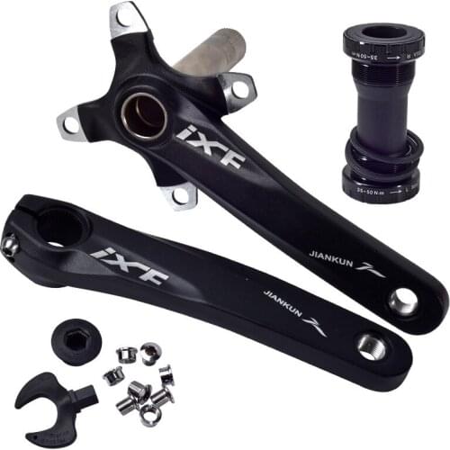 Mountain Bike Crank Set with Central Axis Positive and Negative Tooth Mountain Bike Integrated Hollow Crank Bike Crank/Parts