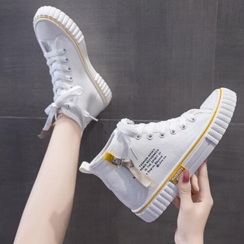 Women Korean Shoes Round Toe All-Match Espadrilles Platform Casual Female Sneakers Autumn 2020 Summer New Fall Small Leisure