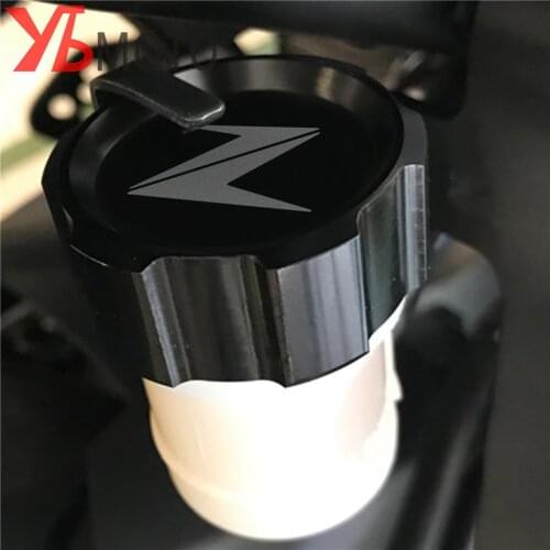 Motorcycle CNC Aluminum Rear Brake Fluid Reservoir Cover Cap For Kawasaki Z250 Z650 Z750 Z800 Z900 Z1000/sx EX250/300 ZX-6R/10R