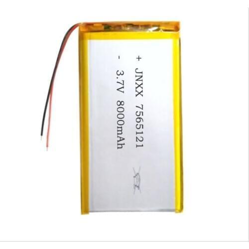3.7v 8000mah 7565120 7565121 Lithium Polymer Li-po Rechargeable Battery For Pad Gps Dvd Power Bank Tablet Pc