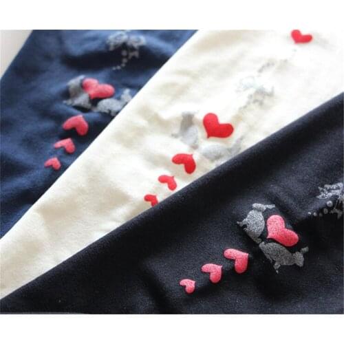 Lolita girl Pantyhose socks Stockings Pantyhose Women Retro heart Printed Tights D065