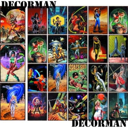 [ Mike86 ] Planet Pin up Outer Space Metal tin sign Wall Plaque Retro Funny Poster Painting Pub Decoration LTA-2040 20*30 CM