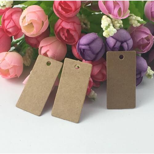 4x2cm 100pcs / lot newly mini kraft paperboard cards tag for small product price tag/garment/bottle/bag hang tag