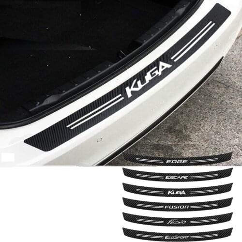 Carbon Fiber Bumper Trunk Sticker for Ford Fiesta Mondeo 4 Mk4 MK3 Mk7 MK6 MK5 Fusion Kuga Mk8 Escape Escape Edge 2021 2020 2019