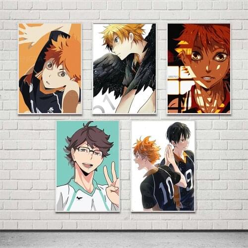 Wall Art Anime Volleyball Boy Canvas Painting HD Prints Haikyuu Poster Modern Home Decor For Living Room Modular Pictures Frame