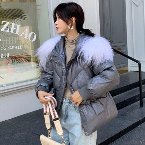 Real Natural Fur Down Parka Winter Jacket Women Thicken White Duck Down Coat Female Waterproof Snow Outwear