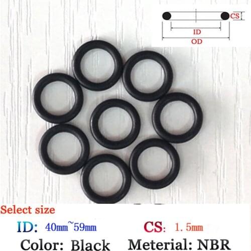 CS 1.5*40mm Rubber O-Ring 10pcs Washer Seals Plastic gasket Silicone ring film oil and water seal gasket NBR material Ring