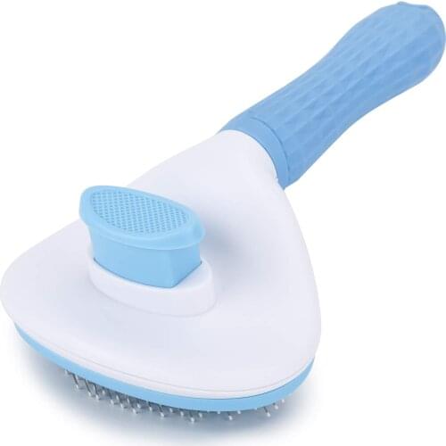 Self Cleaning Slicker Brush, Pet Grooming Shedding Brush for Dogs and Cats - Easy to Remove Loose Undercoat, Pet Massaging Tool