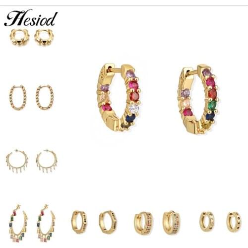 1 Pair Hoop Earrings Copper Micro Pave Zirconia Cartilage Piercing Studs Conch Earlobe Circle Suitable For Ladies Or Girls