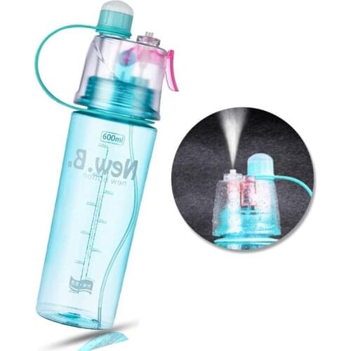 Sport Water Bottle Cool Summer Portable 600Ml Spray Water Cup For Gym Fitness Outdoor Climbing Bike Bicycle Drinking Bottles