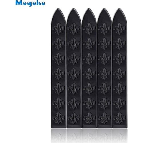Mogoko New Black White Flowers Manuscript Sealing Seal Wax Sticks Sealing Wax For Postage Letter Retro Vintage Wax Seal Stamps
