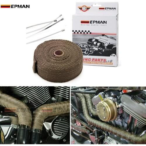 TITANIUM TURBO MANIFOLD HEAT EXHAUST THERMAL WRAP TAPE & STAINLESS TIES 2"X10meter For VW GOLF GTI MK3 VR6 2.8 V6 94 EP-WR15TI