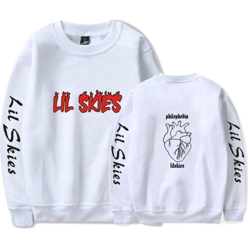 Lil Skies hoodies Men/womes Round collar Sweatshirt Hip Hop Clothes Fashion Casual Long Sleeve Pullover Autumn Kpop sudaderas