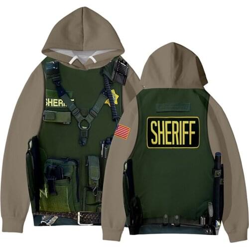 Spring Autumn Military Uniform SHERIFF 3d Hoodies Pullover Fashion Men Women Hoodie Hoody Casual Long Sleeve Hooded Sweatshirts