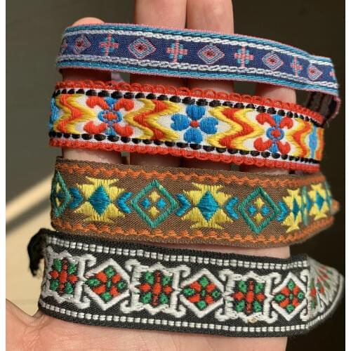 ZERZEEMOOY 1 INCH 15mm 22mm 25mm 27mm 3yard/pack 4 Styles Retro Geometries Handmade Jacquard Ribbon Lace MJZD19120614