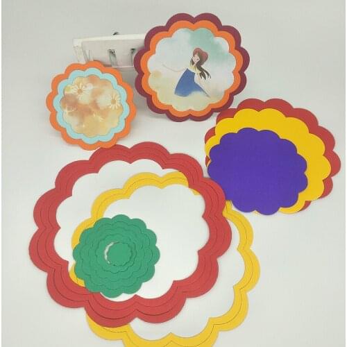 13-layer flower kit photo frame DIY metal cutting mold, scrapbooking, card making, engraving background, handmade artwork