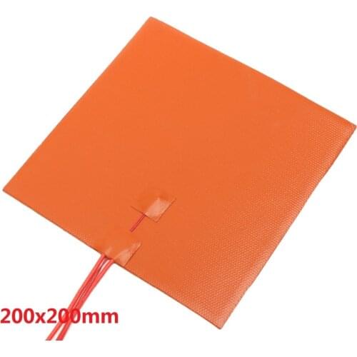 200x200mm 12v 150w Silicone Rubber Heating Heater for 3d Printer Heated Beds, with NTC 100K and 3M Back