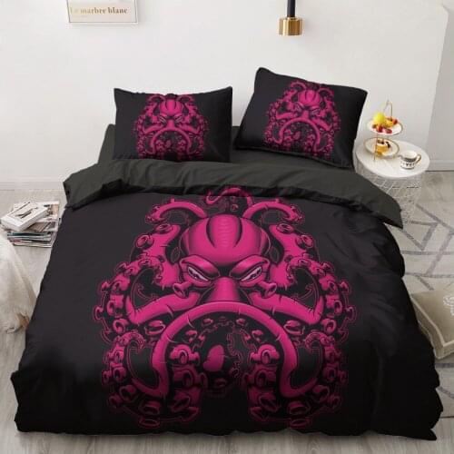 3D Bedding Sets Animal Jellyfish Duvet Quilt Cover Set Comforter Bed Linen Pillowcase King Queen Full 210*210 Home Texitle