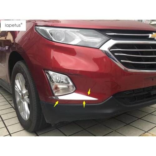 Lapetus Accessories Front Bumper Fog Lights Lamp Eyelid Molding Cover Kit Trim 2 Pcs Fit For Chevrolet Equinox 2017 - 2020