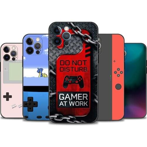 Game Console Switch Remote Control Case For Apple iPhone 12 11 pro max XS XR X Max Cover Black Fundas for iphone 7 8 6 plus 6s