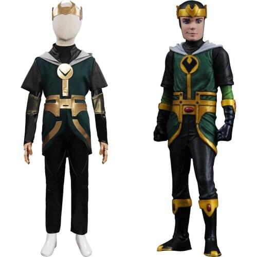Kids Children Loki Season 1 Kid Loki Cosplay Costume Outfits Halloween Carnival Suit