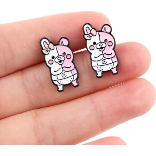E3536 Anime Stud Earrings Cute Earring Children women Jewelry Stainless Steel Accessories Gift