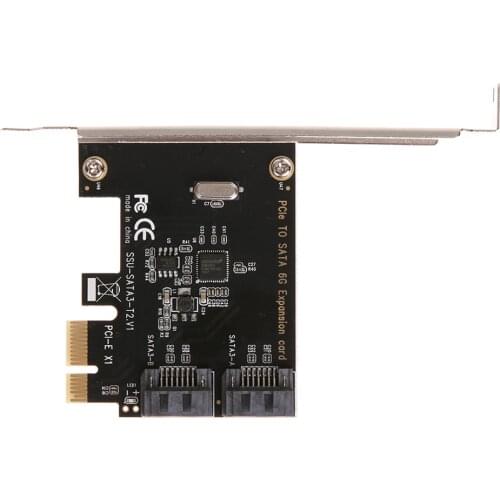 PCI-E PCI to SATA 3.0 Extension Card with Bracket 2-Port SATA III 6Gbps Expansion Adapter pci e sata3 sata 3 card For Mining