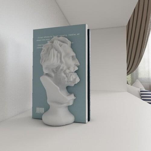 Bookshelves rely on silicone molds for books European figures plaster pendant cement book by silica gel mold