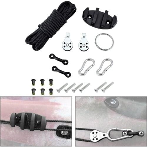 Kayak Canoe Anchors Trolley Kit Cleat Rigging Ring Pulleys Decks Accessories
