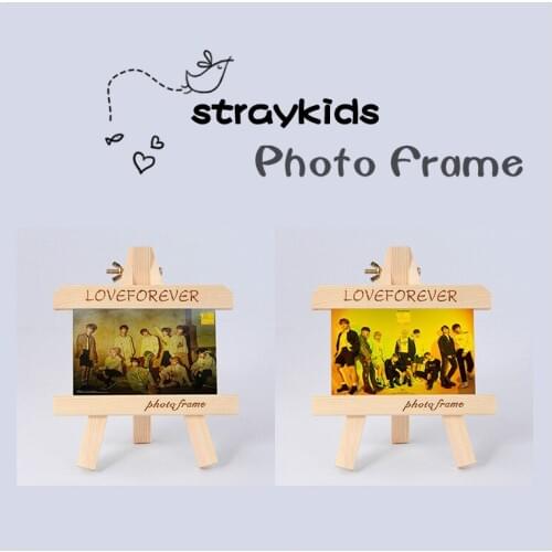 Kpop Stray Kids New Album Yellow Wood Creative Small easel Wooden Photo Frame fans gift collection Stray kids kpop wholesale