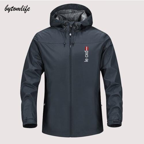 Fashion Le Cxd Summer Print Winter Jacket Men Lightweight Hooded Zipper Waterproof Coat Windproof Outdoor Sportswear Asian Size