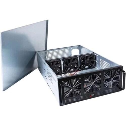 Mining Rig Metal PC Case with 6 fan for Bitcon Miner Ethereum Kit 6 GPU Miner Computer ETH/ETC/ZEC Frame Mining Rack gabinet PC