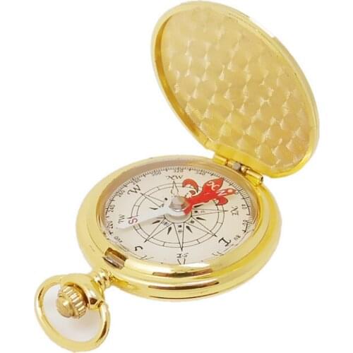 Metal Flip Brass Compass Outdoor Pocket Mini Copper Compass Multifunction Advertising Promotion Camping Climbing Gifting