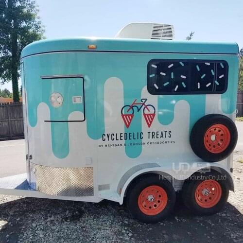 Mobile Sale Gelato Truck Hot Dog Cart Snow Cone Halal Ice Cream Trailer