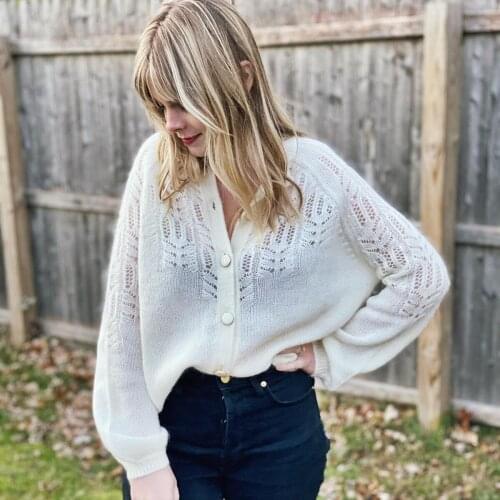 Fancy Knitted Cardigan Women Winter Casual O Neck Long Sleeve Elegant Sweater 2021 Vintage Office Lady Sweater Women Autumn