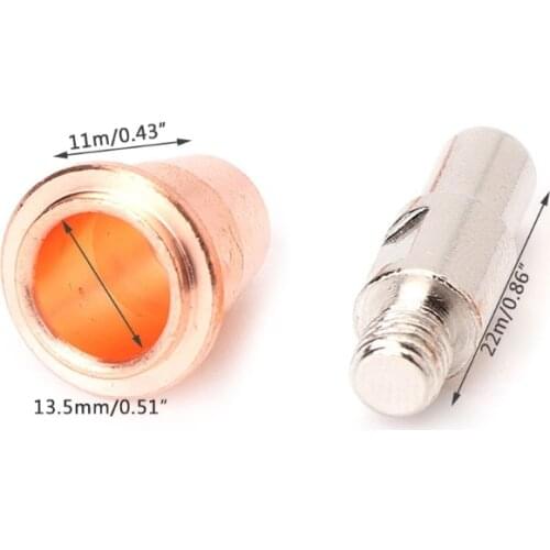 10Pcs/Set S45 Consumables Kit Electrode 0.8mm Nozzle Tip For Plasma Cutter Torch