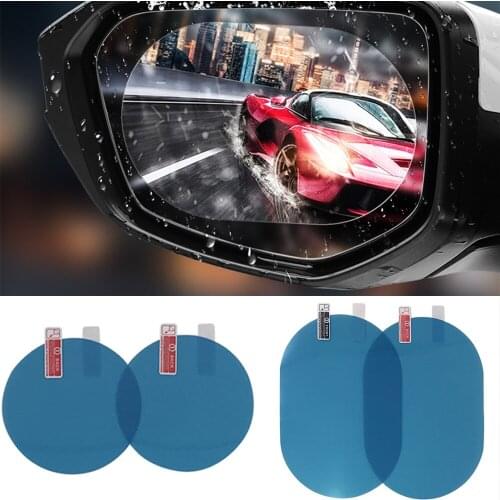 2Pcs Car Rear Mirror Protective Film Anti Fog sticker Window Clear Rainproof Rear View Mirror Protective Soft Film