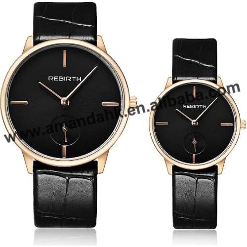 Wholesale Women Ladies Dress Quartz Wristwatch Rhinestone Leather Rose Gold Case Casual Watches