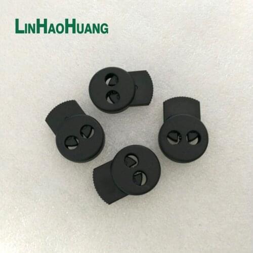 100pcs/Pack 6mm Hole Plastic Stopper Cord Lock Bean Toggle Clip Apparel Shoelace Sportswear Accessorie